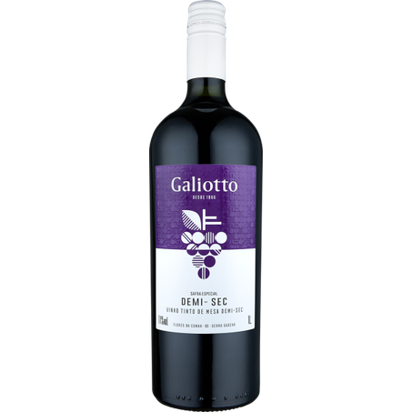 VINHO GALIOTTO 1L TINTO SECO DEMI SEC