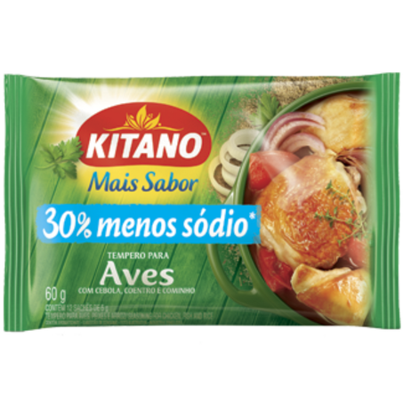 Tempero kitano mais sabor 60g aves