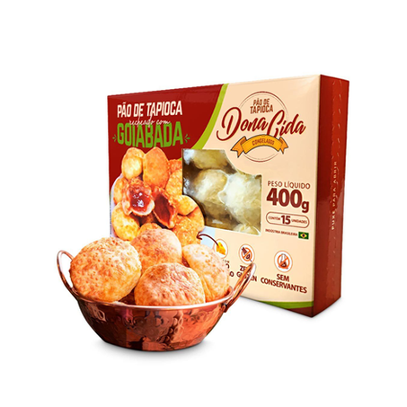Pão Tapioca Dona Cida C/Goiabada Sem Glúten 320g