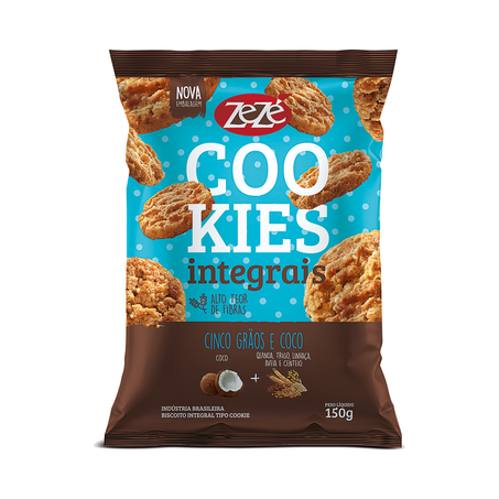 BISCOITO COOKIES 5 GRÃOS E COCO ZEZÉ