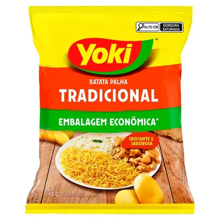 Batata Palha Yoki 195g Embalagem Economica Tradicional