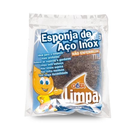 Esponja gota limpa aço inox