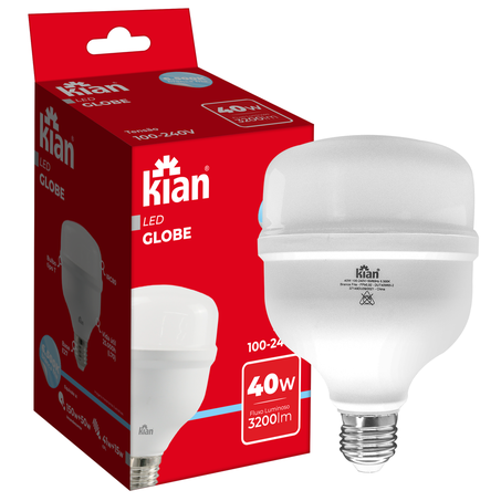 LÂMPADA KIAM LED GLOBE 40W BRANCA FRIA