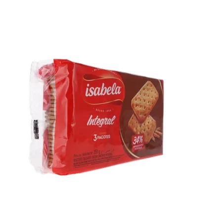Biscoito Isabela Salgado Integral Pacote 350g 
  360-31
