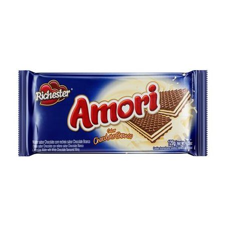 BISC WAFER AMORI INA 120G CHOC BRANCO