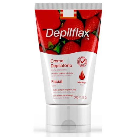 Creme depilatório facial depilflax morango 50g