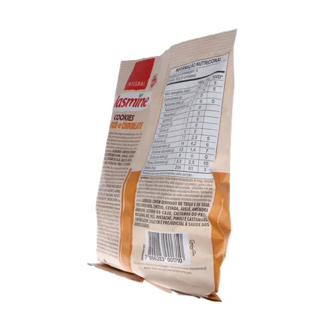 BISCOITO JASMINE COOKIES ZERO AÇÚCAR DAMASCO C/CHOCOLATE 120G 360-24