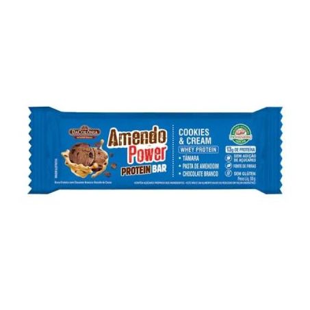 BARRA DE PROTEINA AMENDO POWER 50G COOKIES & CREAM