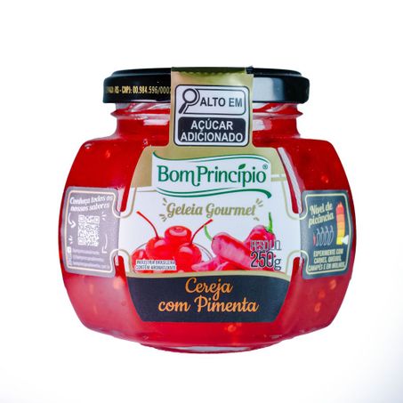 GELEIA GOURMET CEREJA COM PIMENTA 250G BOM PRINCIPIO