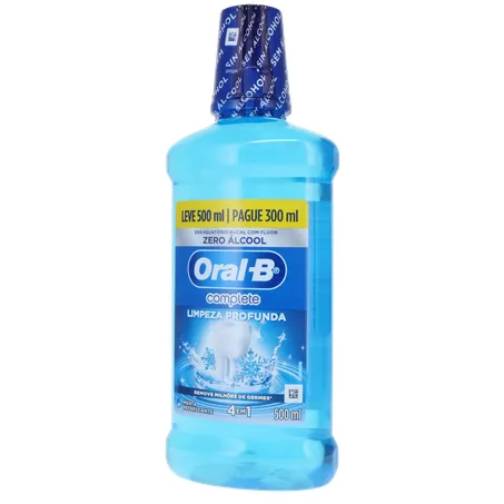 Antisséptico Oral-B Menta Leve 500ml Pague 300ml 360-2