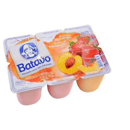 Bebida láctea polpa batavo morango e pêssego 510g