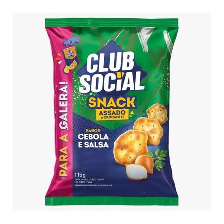 Snacks cebola/salsa club social 115g