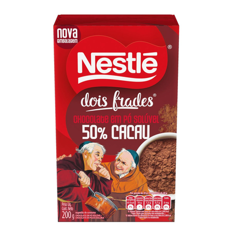 Chocolate em pó solúvel nestlé 50% cacau caixa 200g