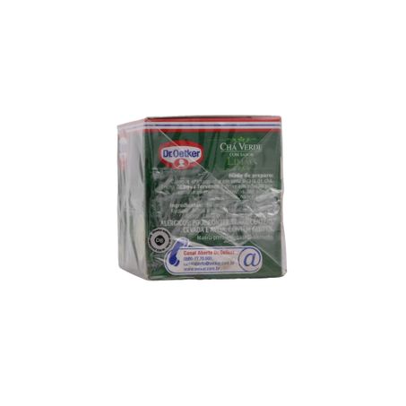 CHÁ DR OETKER VERDE C/LIMÃO SAQUINHO 10UN 360-14