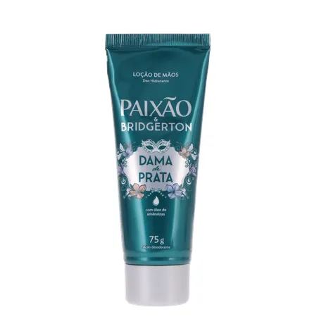 LOÇÃO P/MÃOS PAIXÃO BRIDGERTON DAMA DE PRATA C/ÓLEOS DE AMÊNDOAS 75G