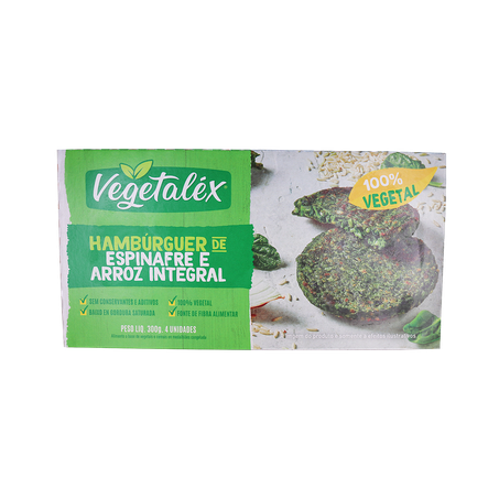 HAMBURGUER DE ESPINAFRE 300G - VEGETALEX