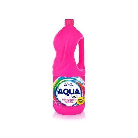 Tira Manchas Aqua Fast Roupas Brancas e Coloridas sem Cloro Frasco 2lt