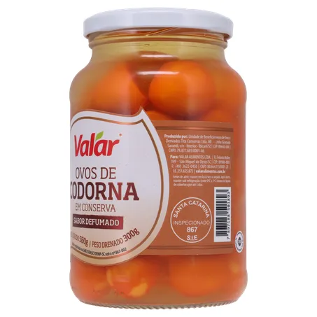 Ovos de codorna valar defumado 300g 360-5