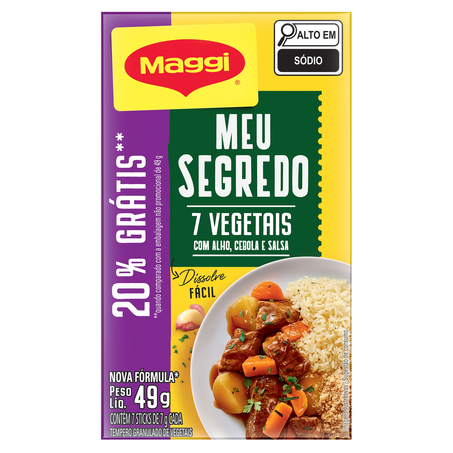 Tempero Granulado 7 Vegetais Meu Segredo Maggi Cai