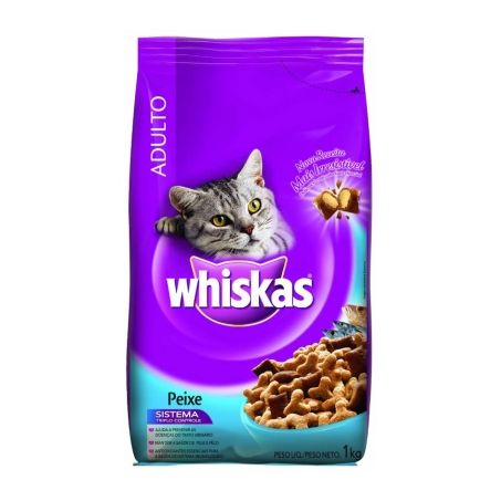 Ração Para Gatos Adultos Whiskas Peixe 3KG