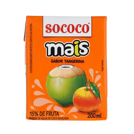 Água De Coco SococoTangerina 200ml