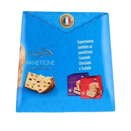 PANETTONE CASAREDO COM FRUTAS CRISTALIZADAS CAIXA 400G 360-9