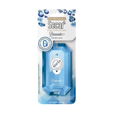 TAG PERFUMADA PRECIOSIDADES SECAR DIAMANTE AZUL   