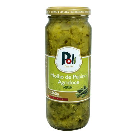 Molho Poli Pepino 365g Agridoce Relish