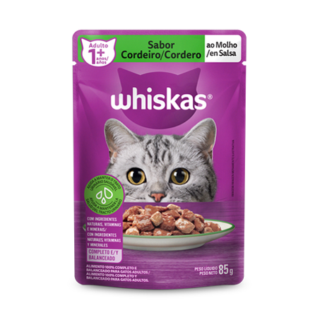PATÊ WHISKAS AD CORDEIRO SC 85G