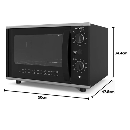 FORNO ELÉTRICO FOGATTI BLACK TOP 40L 220V 360-2