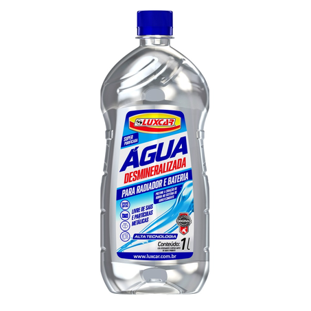 Água Desmineralizada Radiador e Bateria Luxcar 1L 