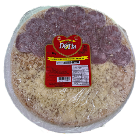Pizza da tia 4 qjo/calabresa 430g