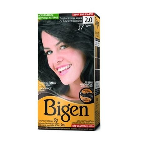 TINTURA BIGEN EM PO 57 PRETO