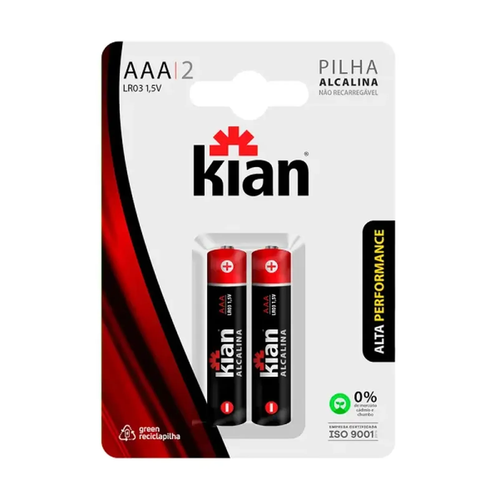 PILHA KIAN ALCALINA AAA C/2