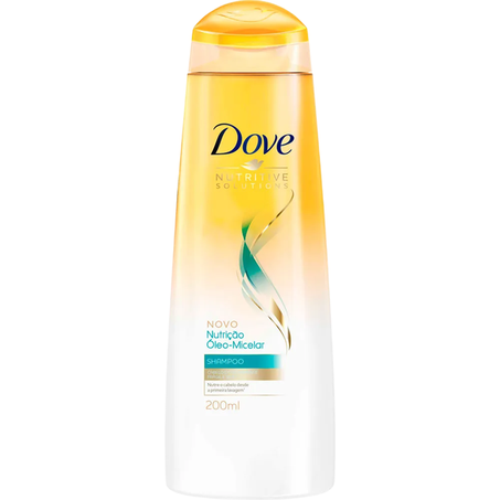 Shampoo Dove Brilho + Óleo Micelar Squeeze 200ml