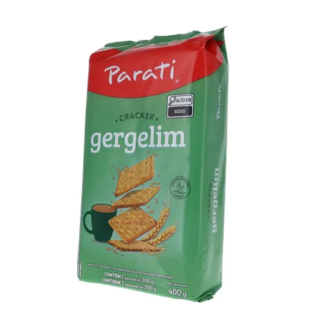 Biscoito Salgado Parati Cracker Gergelim Pacote 400gr 360-3