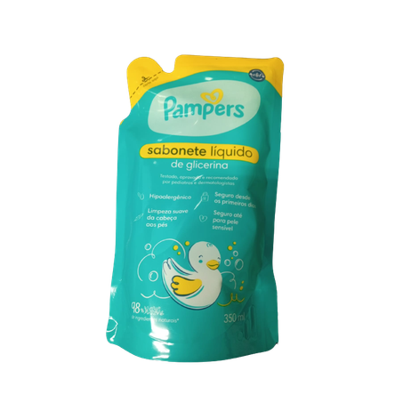 Sabonete liq pampers baby glicerina refil 350ml