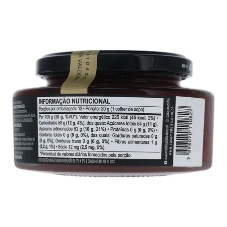 Geleia de Morango com Pimenta Casa Madeira Gourmet Pote de Vidro 240gr 360-19