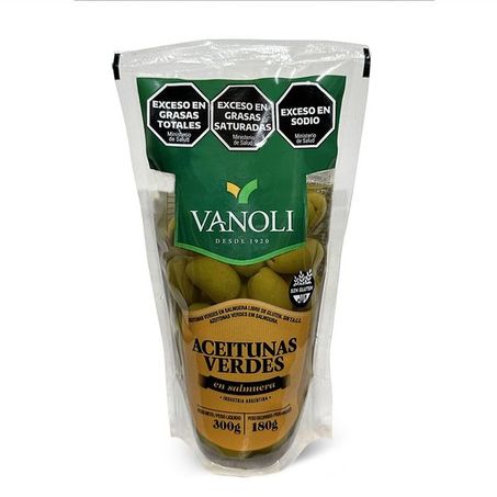 Azeitona c/caroço importada vanoli sachê 180g