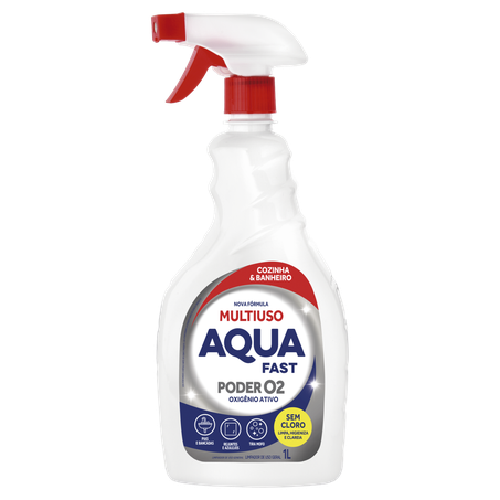 Limpador Multiuso Aquafast Poder O2 Frasco 1L Borrifador