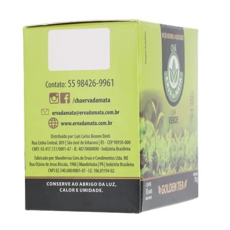 Chá erva da mata verde caixa c/10 sachês 360-29