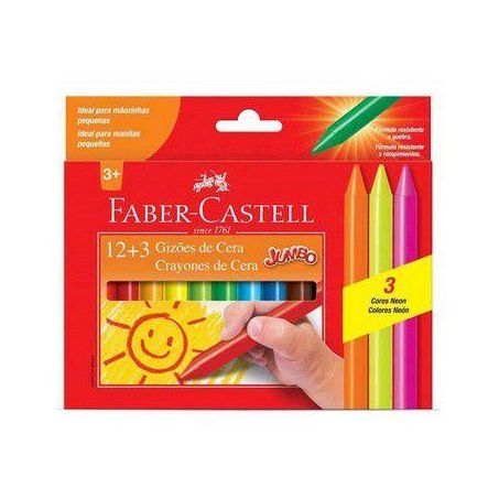 Giz De Cera Faber Castell C/12+3 .