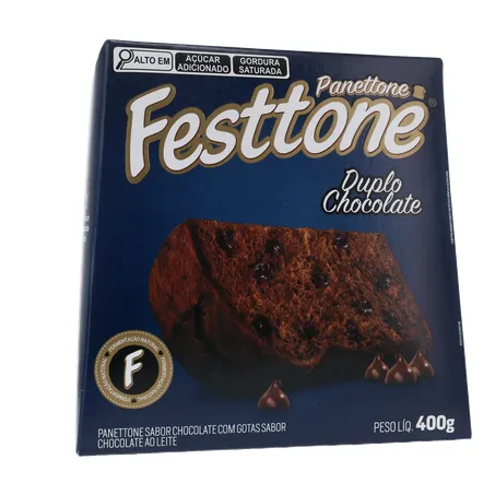 Panettone Duplo Chocolate Festtone 400G 360-35