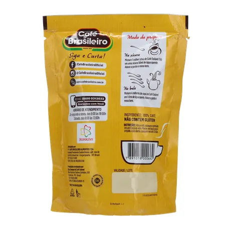 Café brasileiro solúvel sachê 50g 360-18