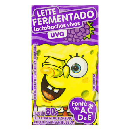 LEITE FERMENTADO DESNATADO UVA BOB ESPONJA ELEGÊ