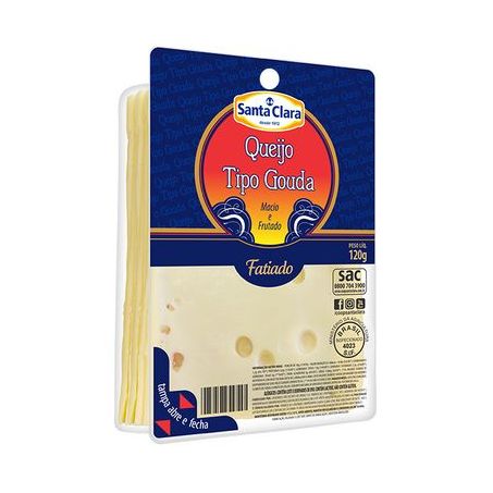 Queijo Santa Clara Gouda Fatiado 120G