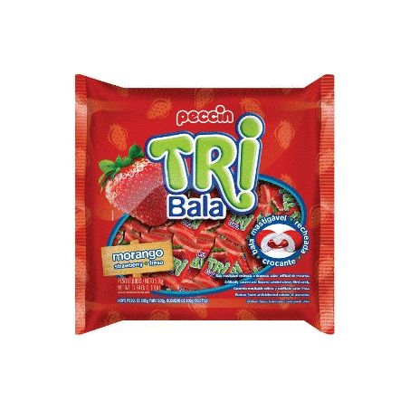 BALA PECCIN 500G TRIBALA MORANGO