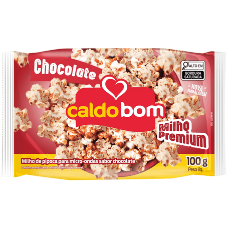 Pipoca micro caldo bom 100g chocolate