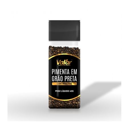 Pimenta preta em grao valar c/moedor 40g
