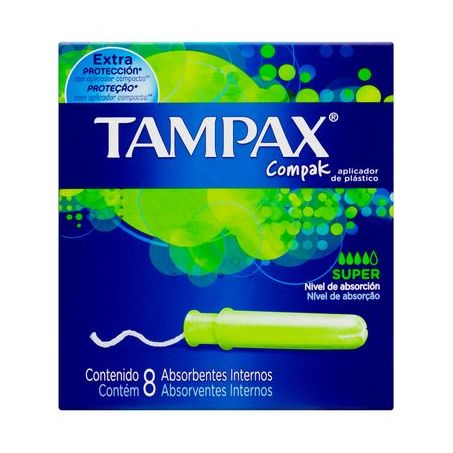 Absorvente Interno Tampax Compak Super Embalagem 8UN